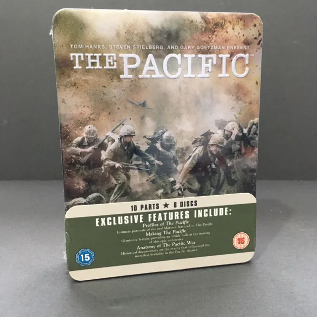 The Pacific DVD 6-Disc Box Set Steal Tin Case HBO 2010 Sealed New Cert 15 PAL