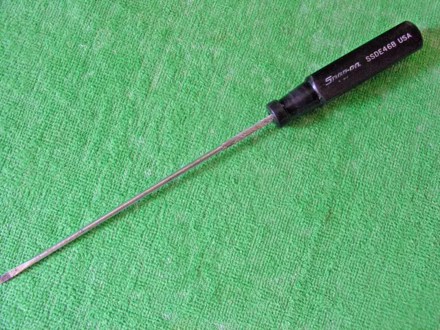 SNAP ON TOOLS No.SSDE46B ELECTRONICS FLAT BLADE SCREWDRIVER BLACK HANDLE USA