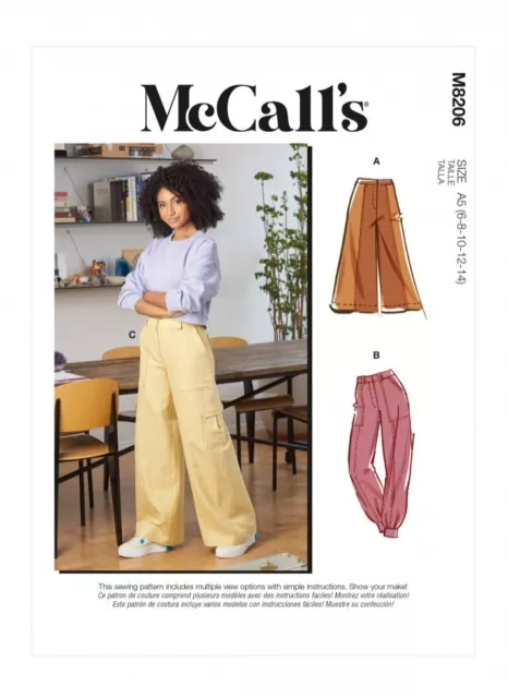 McCalls Sewing Pattern 8206 Women A5 (6-8-10-12-14)