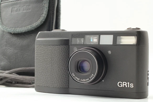 "Near MINT w/Case" Ricoh GR1s Black Point & Shoot 35mm Compact Film Camera JAPAN