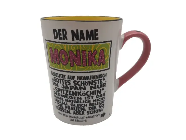 DEPESCHE Namenstasse "MONIKA" Spruch Humor Tasse Kaffeetasse Kaffeebecher Becher