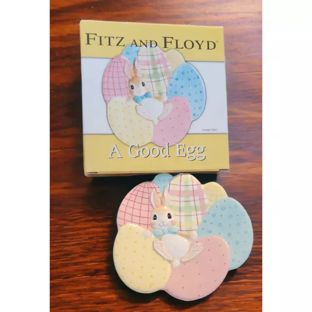 Fitz and Floyd GOOD EGG SERIES BUNNY PLATE Vintage