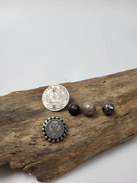 5x vecchi pulsanti tra gli altri Moneta d'argento 800 835 20 incrociatori 1756 costume da collezione