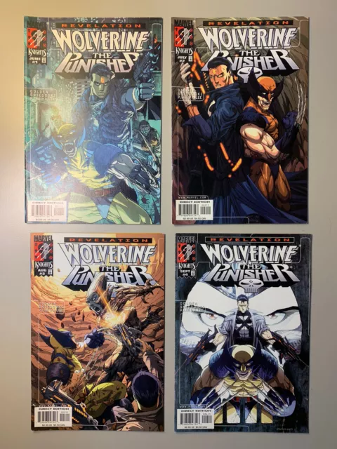 Vintage 1999 Marvel Knights Wolverine Punisher: Revelation Issues 1-4 Comics MK