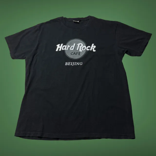 Black Hard Rock Cafe T-Shirt Graphic Tee Music Travel Size XL Beijing China