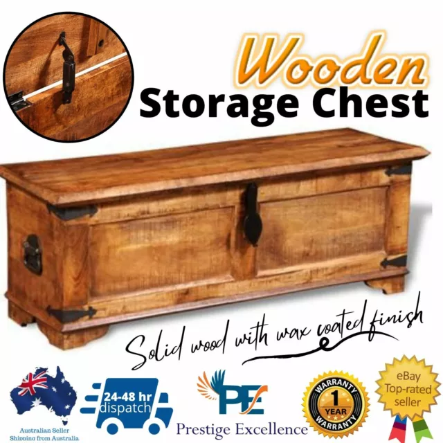 Wooden Cabinet Box Chest Storage Organiser Blanket Dresser Large Container Trunk