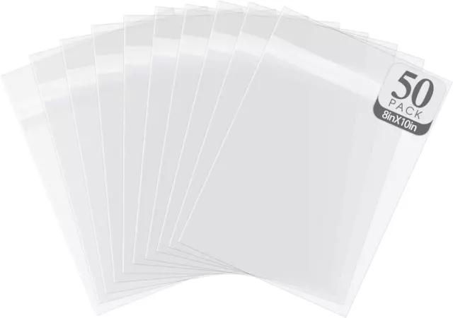 , Pack of 50 Clear Bag for Mat (8 3/8 X 10 1/8 for 8X10 Mats)