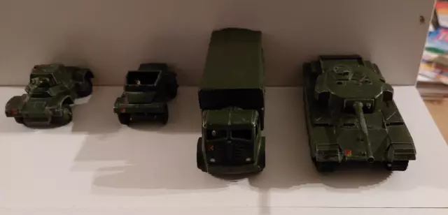 Dinky Toys Vintage Diecast Joblot Of Military Vehicles X Four . No 3