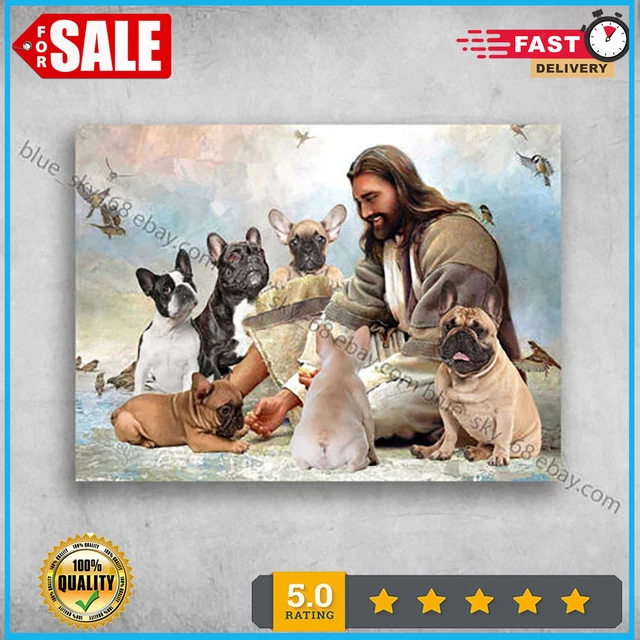 Boston Terrier Dog, Boston Terrier God, Jesus Dog Lover Poster