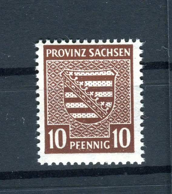 SBZ Provinz Sachsen 78 Yby postfrisch 10 Pf. Fluorgummierung geprüft (5320)