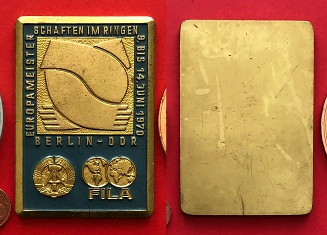 DDR MEDAILLE EUROPAMEISTERSCHAFTEN im Ringen Berlin von 1970 ( M2142S