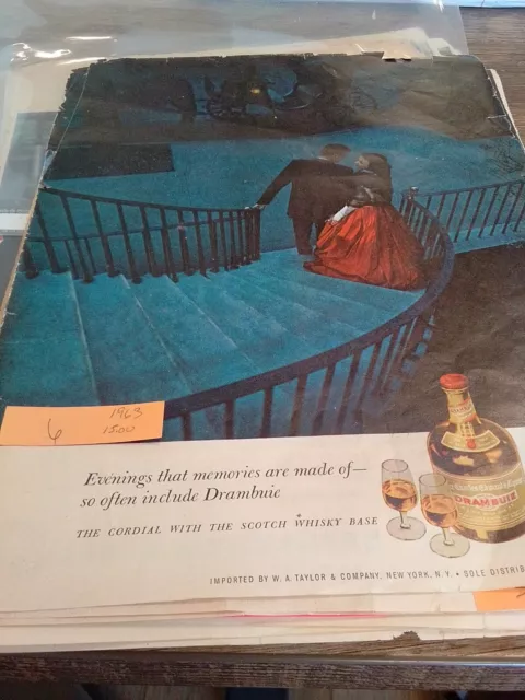 Vintage Drambuie Scotch Whiskey Print Ads 1950 -1950