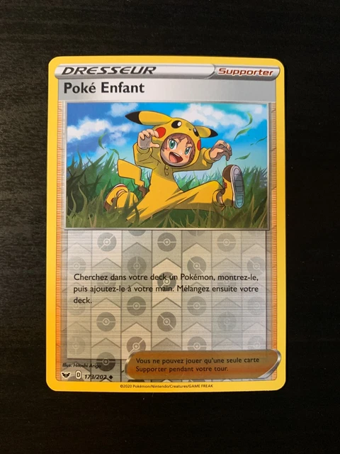 CARTE POKÉMON REVERSE Poké Enfant 173/202 EB01 Épée & Bouclier FR NEUF ...