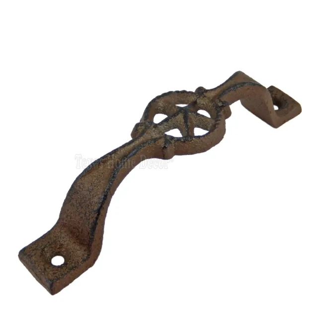 4 Star Handles Cast Iron Antique Style Rustic Barn Gate Drawer Pull Shed Door 2
