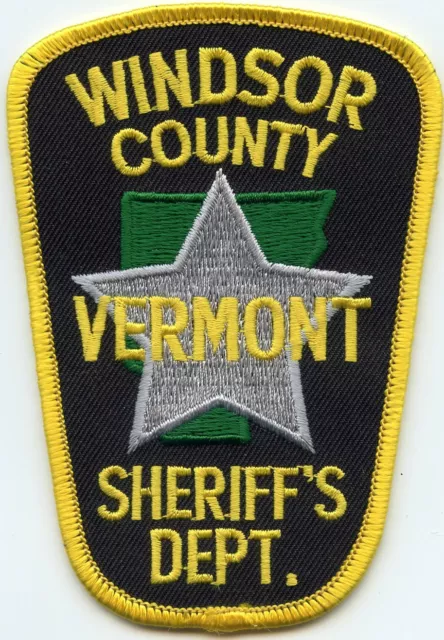 Windsor County Vermont Vt Sheriff Police Patch