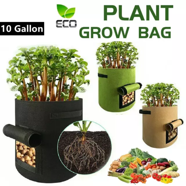 Potato Grow Bags Planter Container Pouch Fabric Pots Breathable Cloth Bags AU