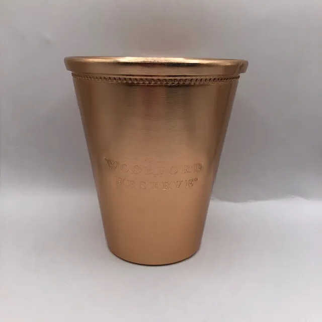 Woodford Reserve Bourbon Whiskey Embossed Copper Mint Julep Cup