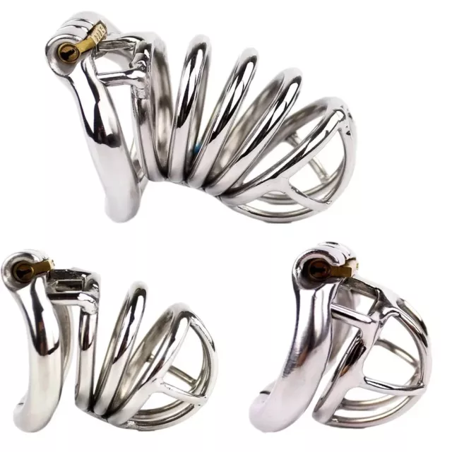 Male S M L Chastity Cage Stainless Steel Chastity Device Cage Ring with Lock