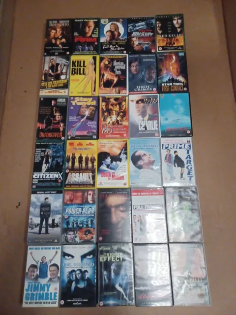 30 X  JOB LOT Bundle of Ex Rental BIG BOX VHS Video Tapes  As Pictured USED 200