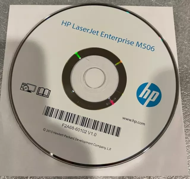 HP LaserJet Enterprise M506 Printer Software & Drivers CD Disk for Windows