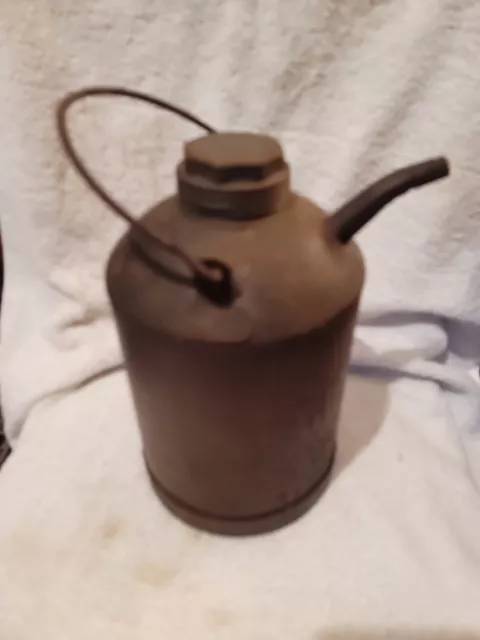 Antique RARE GFM Gas Can with Functioning Screw Lid Automotive Barn Find
