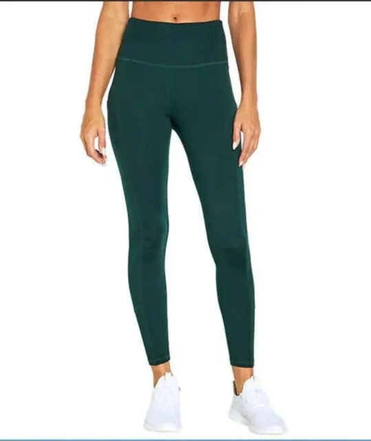 MARIKA SPORT Women's Emerald Green Fitted Athletic Stretch Leggings