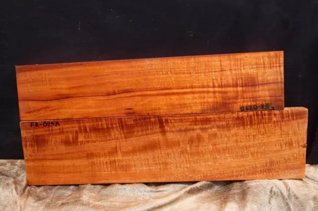 Hawaiian Curl Koa  2 PC.Ukulele & Knife Sized  # FR- 029