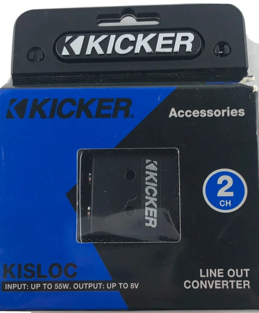 KICKER 46KISLOC2 SPEAKER WiretoRCA LineOut Converter w/ LOC+12v Turn