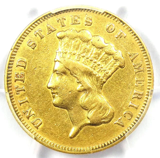 1878 Three Dollar Indian Gold Coin $3 - Certified PCGS XF Details - Rare Coin!