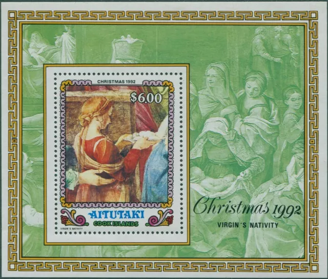 Aitutaki 1992 - Christmas - Miniature Sheet - MNH