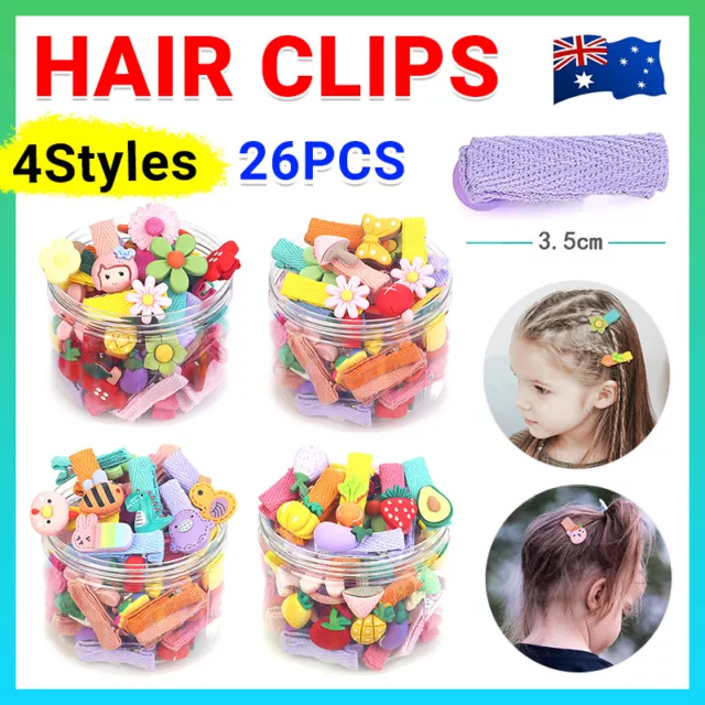 26PCS Hair Clips Pretty Hairpin Snap Bow Toddler Girls Baby Pin Hair Kids Child