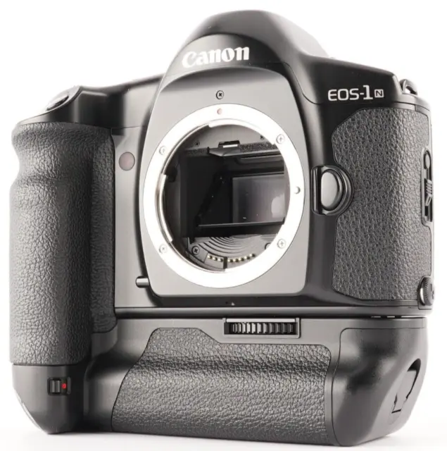 Près De Mint Canon EOS-1N Avec / PB-E1 35mm Reflex Caméra à Film Pour Ef Du