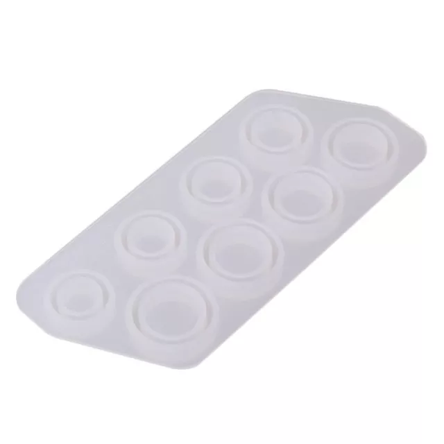 Silicone Flat Rings Pendant Mold 8 Sizes Epoxy Molds Jewelry Resin Casting Mold