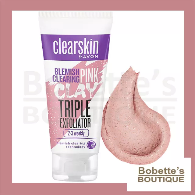 CLEARSKIN AVON EXFOLIANT PEELING à L'ARGILE ROSE pour des Résultats Incroyables