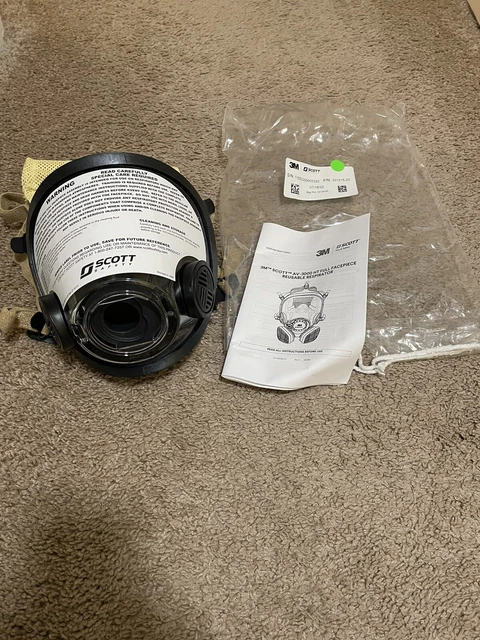 NEW Scott AV3000 HT Firefighter SCBA Mask 4pt Headnet Size Medium