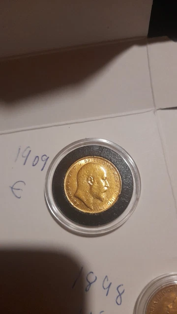 1909 Full Gold Sovereign King Edward VII