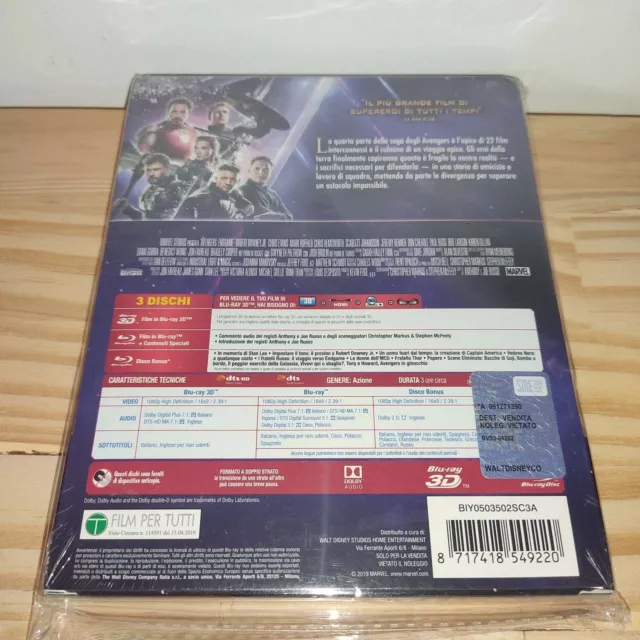 Avengers: Endgame 3D STEELBOOK [Blu-Ray 3D + 2D] - VF NON INCLUSE - NEUF 2