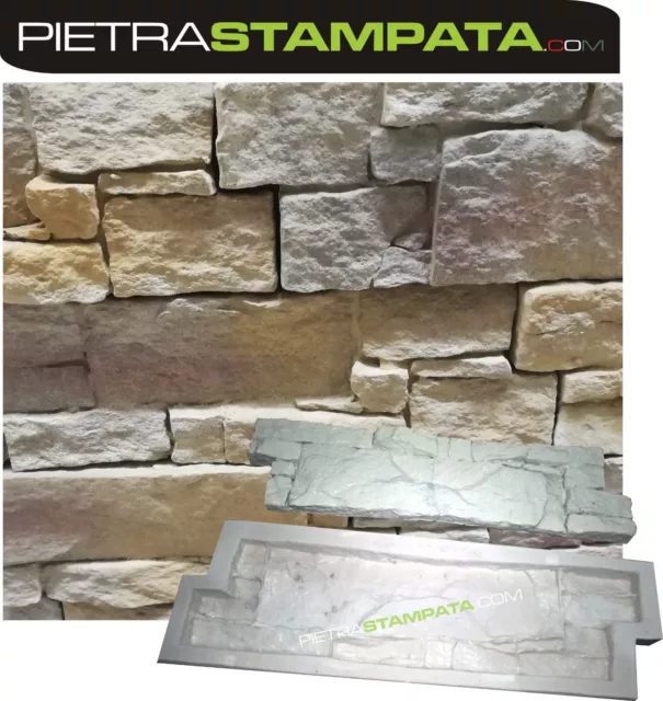 STAMPO PIETRA in GESSO CEMENTO VENEER STONE MOLD for Concrete Plaster Wall Stone