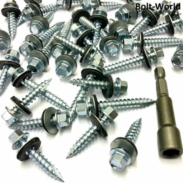 Corrugated Timber Tek Tec Roofing Sheeting Screws / Self Drilling Metal To Wood