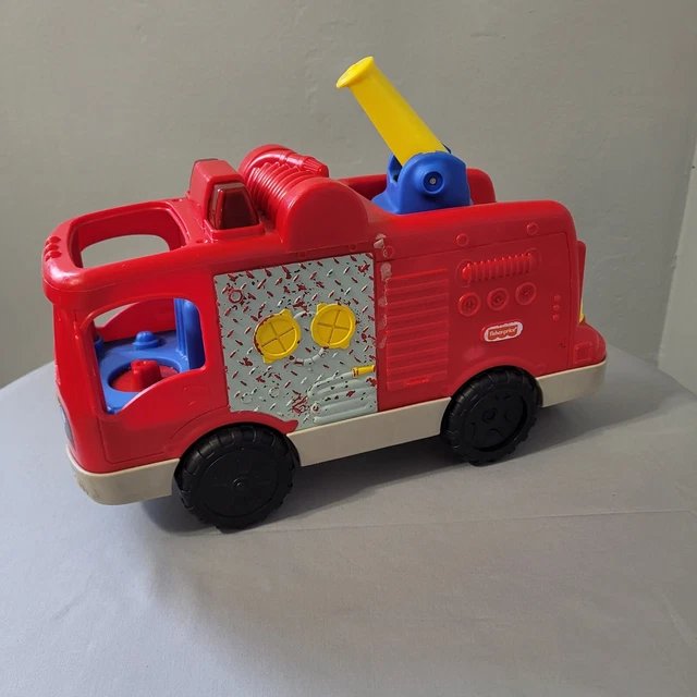 Fisher-Price Toddler Toys Wooden Vehicle Pack, 4-Piece Wood Set With Fire Truck, | UK