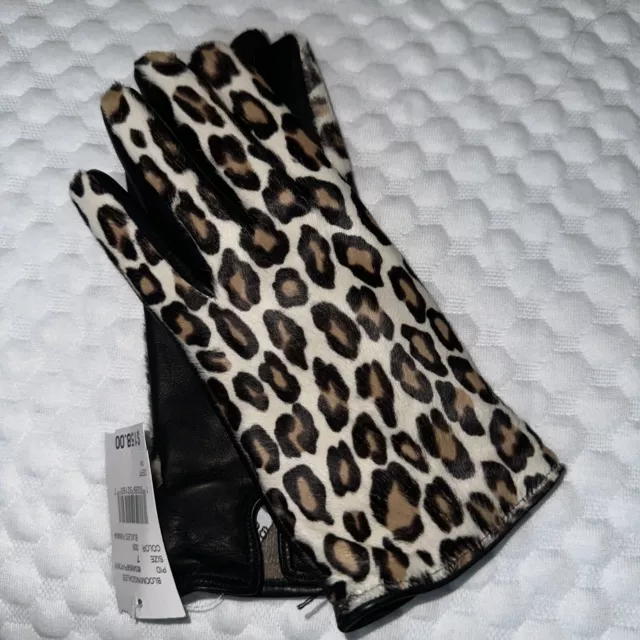 Women' Genuine Calf Hair, Cashmere Lined Leather Gloves Bloomingdales Exclusive