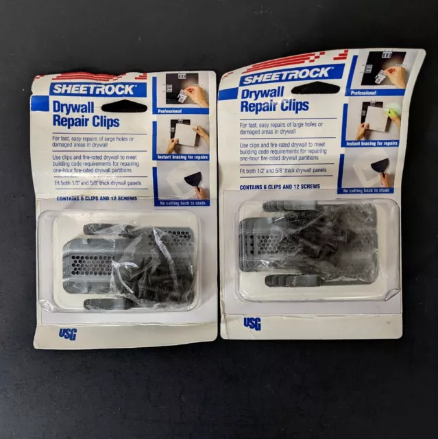 Drywall Repair Clips for Hole in Wall Repair Sheetrock (Lot of 2)
