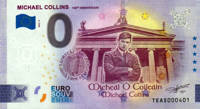 Null Euro Schein - 0 Euro Schein - Irland - Michael Collins 2022-2