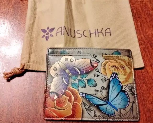 Anuschka Butterfly Wallet-Cash Slot, Coin Purse, & Card Slots w/Anuschka Bag