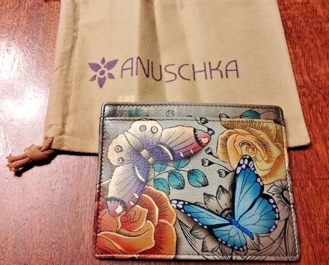Anuschka Butterfly Wallet-Cash Slot, Coin Purse, & Card Slots w/Anuschka Bag