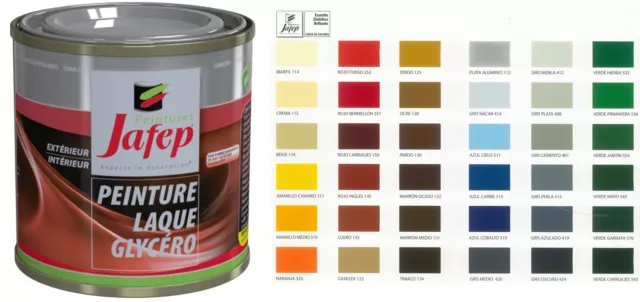 PEINTURE LAQUE GLYCÉRO BRILLANTE 125ML JAFEP protection décoration fer bois plat