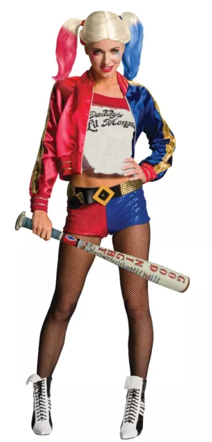 Rubies Harley Quinn, Suicide Squad Kostüm, Perücke o. Baseballschläger Halloween
