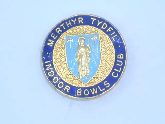 Merthyr Tydfil Indoor Bowls Bowling Club Enamel Badge