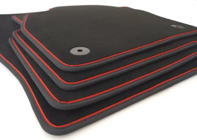Fußmatten passend für Skoda Kodiaq Velours Matten Set Premium Automatten  4-teilig Schwarz Original Befestigung