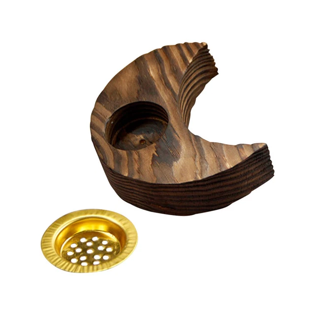 Incense Stick Holder Wooden Moon Aromatherapy Burner
